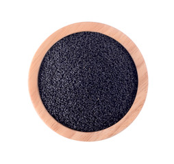 Black Sesame Seeds on white background
