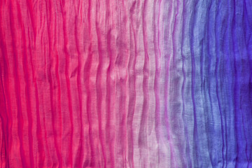 Multicolored eco rainbow linen background with copyspace