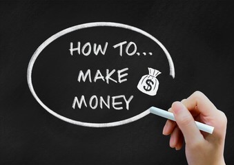 How to make money backgrounds concept on chalkboard