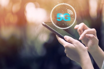  5G network wireless system on smartphone