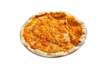 Pizza on the white background
