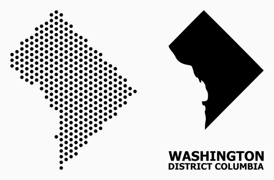 Dotted Mosaic Map of District Columbia