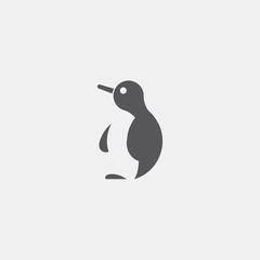 reative winter logo penguin isolated