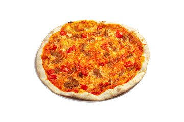 Pizza on the white background