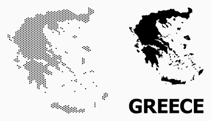 Pixelated Mosaic Map of Greece