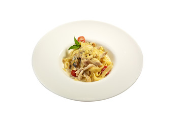 Pasta on the white background