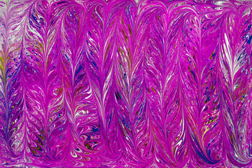 Beautiful abstract painting is a painting technique Ebru .Turkish Ebru style on the water with acrylic paints wring wave.Stylish combination of luxury.Contemporary art marble liquid texture 