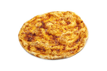 Pizza on the white background