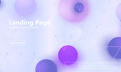 Landing page. Geometric background.