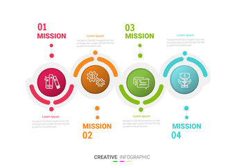 Abstract infographics number options template with steps, with 4 label. Can be used for workflow layout, diagram, business step options, banner, web design. Vector eps 10.