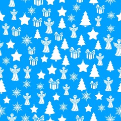 Winter white snowflakes card vector on blue background. Macro flying border illustration, holiday banner with flakes confetti scatter frame, snow elements. Cold season symbols. Wrapping paper and foil