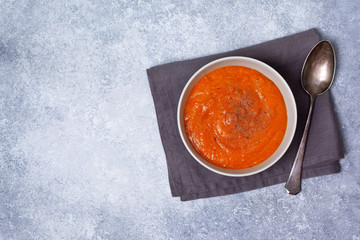 vegetable soup in a white bowl