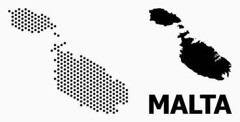 Dot Pattern Map of Malta