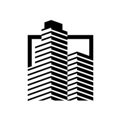 Abstract Big Building Construction Logo