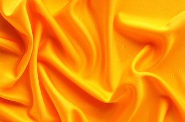 yellow viscose fabric with large folds