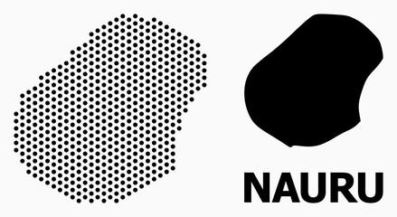 Dot Mosaic Map of Nauru