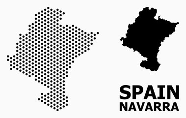 Fototapeta premium Dotted Pattern Map of Navarra Province
