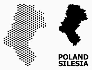 Obraz premium Pixelated Pattern Map of Silesia Province