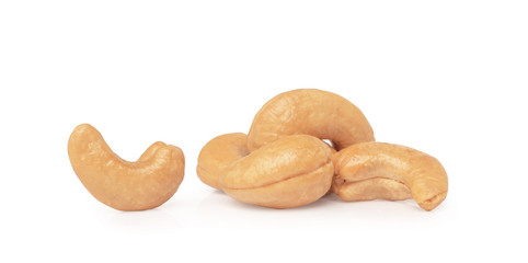 Cashews nut isolated on white background