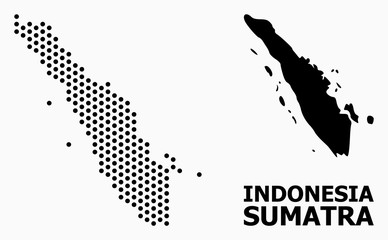 Pixelated Mosaic Map of Sumatra Island