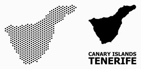 Pixel Mosaic Map of Tenerife Island © Sergey