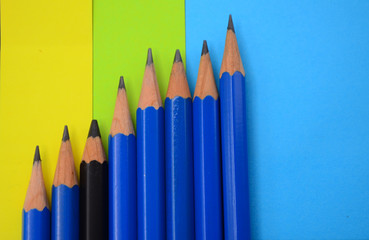 pencil sketch on 3 color background, black pencil, 