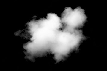 Close up White cloud on black background
