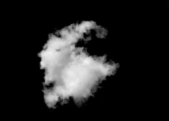 White cloud object for nature design summer background