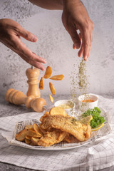 hands with bread