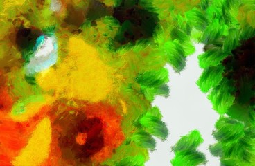 Grunge close up oil painting background. Simple design pattern. Drawn texture. Graphic template for wallpaper or different digital products creation. Macro paint strokes.