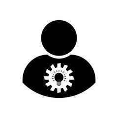 Flat user icon vector illustration on white background