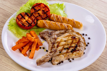 Pork steak for lunch