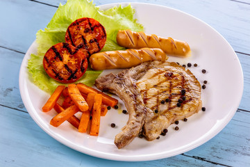 Pork steak for lunch