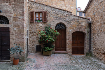 Fototapeta na wymiar Streets of Borgo Montefioral, Italy