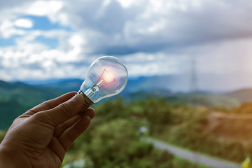 Light bulbs that grow, in the concept of energy in nature.