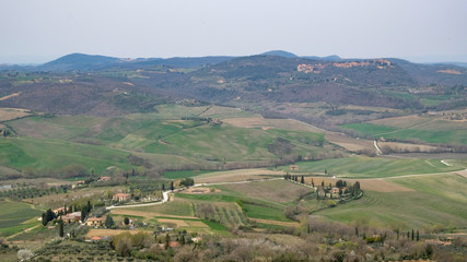Fototapeta na wymiar Hills and fields. Tuscany, Italy