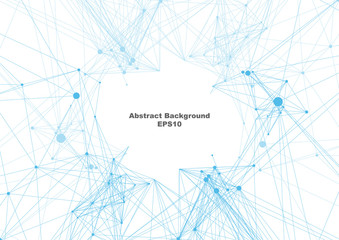 Abstract mesh on white background with circle, lines and shapes. illustration vector design background