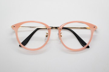 Image of modern fashionable spectacles isolated on white background, Eyewear, Glasses