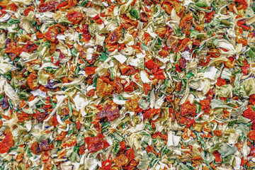 background of dried vegetables in the Egyptian spicy bazaar and the Grand Bazaar