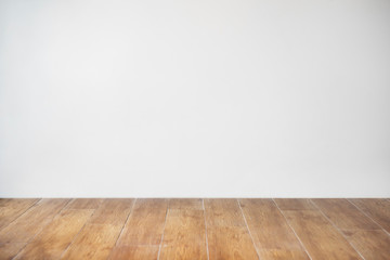 Wall of woode in front of abstract blurred background