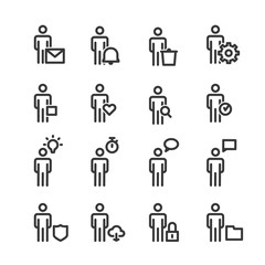 People Line Icons Business Vector
