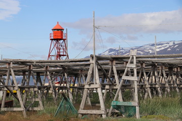 orange light house by herring racks 