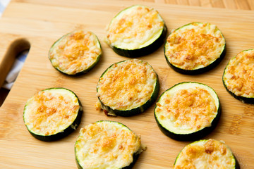 Grilled zucchini with cheese