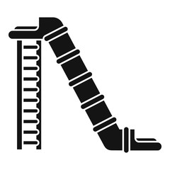 Tower pipe aquapark icon. Simple illustration of tower pipe aquapark vector icon for web design isolated on white background
