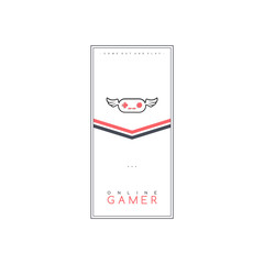 video game joystick console store template vector