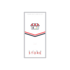 video game joystick console store template vector