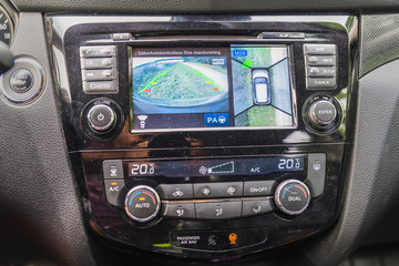 A navigation system in a modern car