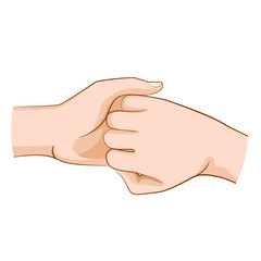 Hands. colour illustrations of hands on white background. Instructions for washing hands. fingers. Care of the hands. vector.