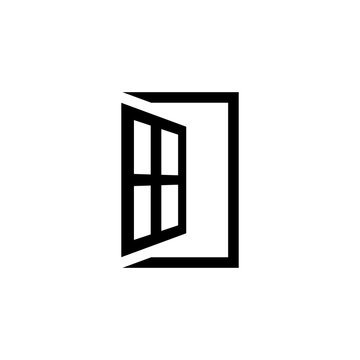 window silhouette furniture furnishing exterior interior home architecture image vector icon logo