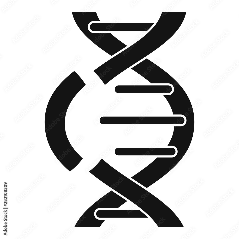 Poster noninteger dna icon. simple illustration of noninteger dna vector icon for web design isolated on wh